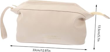 Портативна косметична сумка Шкіряна сумка на блискавці для подорожей туалетна сумка для жінок макіяж сумка органайзер з відділення