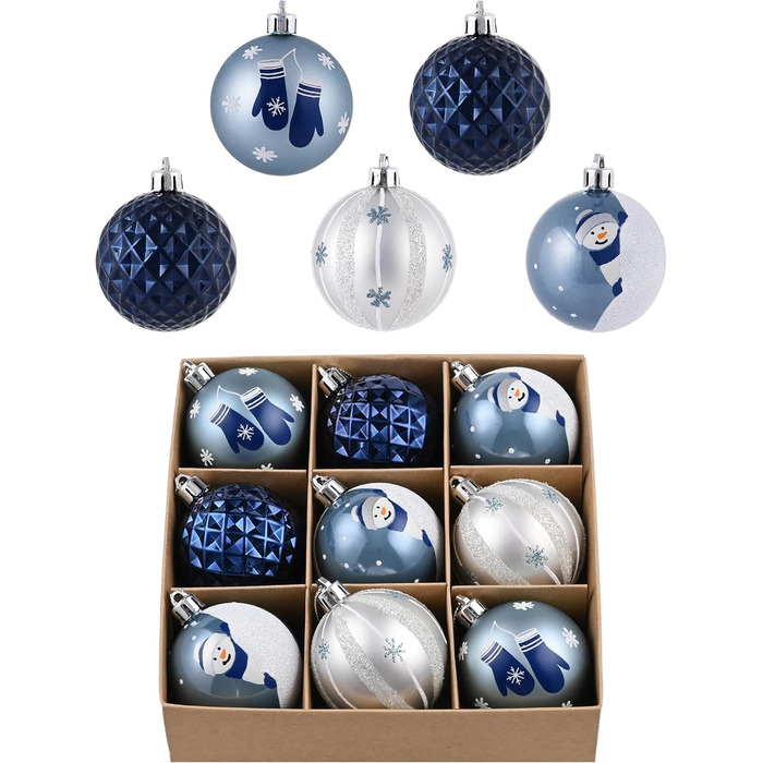 Різдвяні кульки 9 шт Valery Madelyn