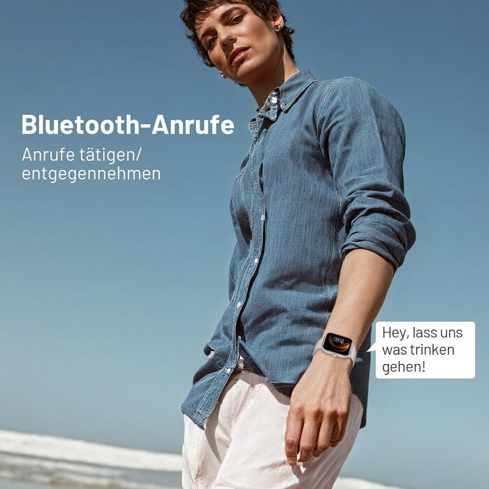 Розумний годинник ASWEE для чоловіків та жінок із Bluetooth-дзвінками, 1,83-дюймовий HD-фітнес-годинник, 123 спортивних режимів, фітнес-трекер із крокоміром, водонепроникність IP67 для Android та iOS, подарунки на День святого Валентина, зоряне сяйво