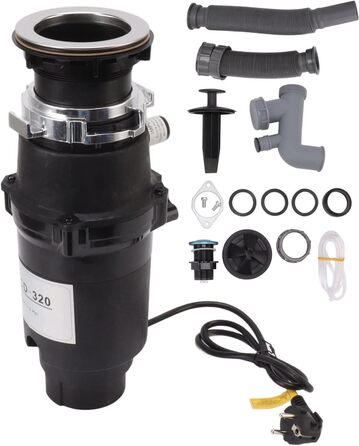 Утилізація сміття, ємність 1050 мл, кухня, подрібнювач харчових відходів, низький рівень шуму, захист від бризок, сміттєвий млин, утилізація кухонних відходів, вилка ЄС