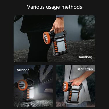 Водонепроникний аварійний ліхтарик, що працює на сонячній енергії, акумуляторний світлодіодний ліхтарик для кемпінгу, активного відпочинку, надзвичайних ситуацій, міцний, водонепроникний світлодіодний ліхтарик зеленого кольору