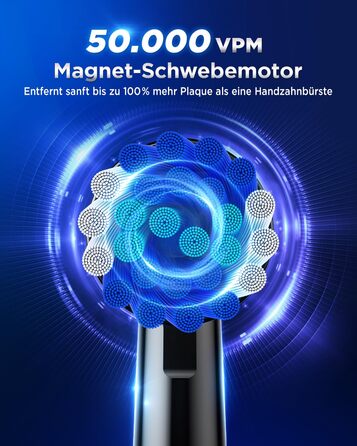 Електрична зубна щітка з обертанням для дорослих та дітей, 8 насадок (2 типи), 3 рівні інтенсивності, 5 режимів, з настінним тримачем та зарядною станцією, таймер чищення 2 хвилини, чорний колір, (в упаковці)