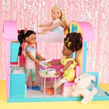 Рухома лялька 36 см з одягом, аксесуарами та довгим волоссям для укладки - іграшка для віком від 3 років (6 деталей)