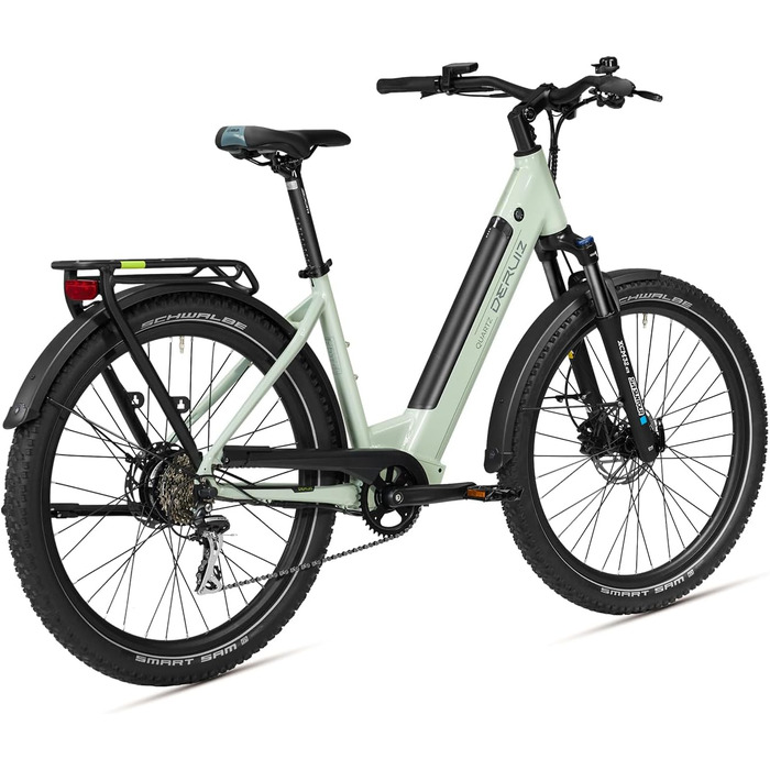 Електровелосипед DERUIZ Quartz SUV 27,5 дюймів з акумулятором 644 Втгод, двигуном 250 Вт 55 Нм, гідравлічними гальмами, 8-швидкісним перемикачем швидкостей, розміром рами 46 см, електричний велосипед для бездоріжжя та міста для чоловіків та жінок, максима