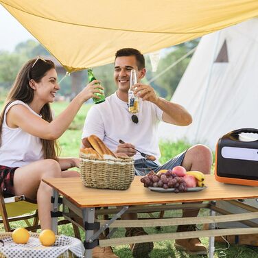 Складаний кемпінговий стіл, бамбук, складний, регульований по висоті, садовий стіл для вулиці, складний з алюмінієвими ніжками для кемпінгу, пікніків, приготування їжі, походів, подорожей - 100 x 60 см