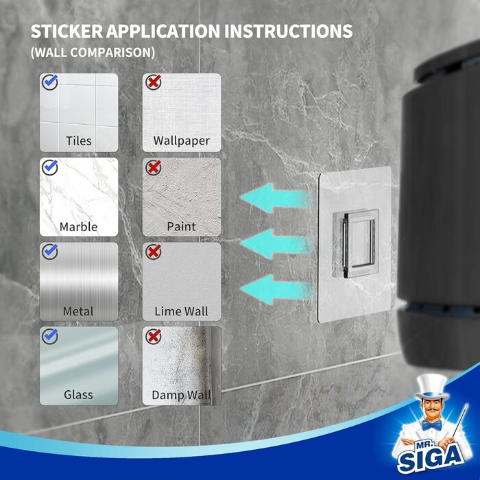 Щітка для туалету з тримачем, щітки для туалету з настінним тримачем для ванних кімнат, чорна