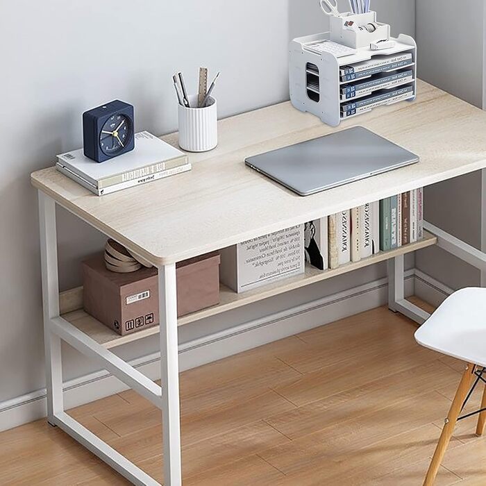 Органайзер для лотків для листів Hggzeg, органайзер для офісного столу, акуратна полиця для зберігання, тримач для документів, лотки для паперу формату A4 для дому, офісу, школи, 4 яруси 34,5 x 25 x 22,6 см