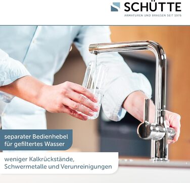 Змішувач для питної води з системою фільтрів, 3-ходовий змішувач для кухні, змішувач осмосу, змішувач для кухні з фільтром для води від вапняних залишків і важких металів, хром, 99800 AQUASTAR PRO