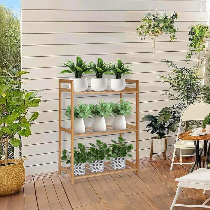 Полиця з 3 полицями, бамбукова полиця 51 x 25 x 71 см, полиця для зберігання з бамбука, як кухонна полиця, полиця для ванної кімнати, книжкова полиця, полиця для взуття, дерев&39яна полиця для ванної кімнати, кухні, вітальні, балкону