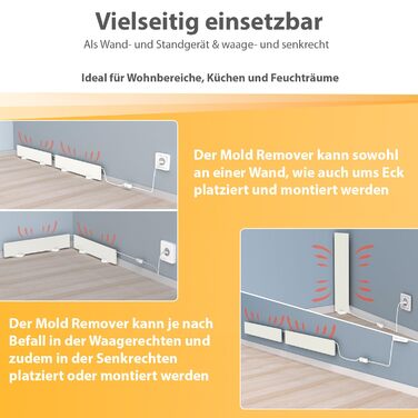 Інфрачервона нагрівальна панель Northpoint проти цвілі, електричний засіб для видалення цвілі, 2 шт., придатна для використання по всьому будинку - позбавляє від цвілі БЕЗ хімікатів - для стін та ванних кімнат