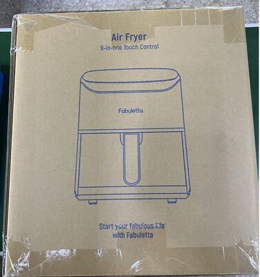 Аерофритюрниця Fabuletta 4 л, фритюрниця 9 в 1, фритюрниці з максимальною температурою 230 C, цифрова фритюрниця з сенсорним екраном, технологія швидкого видалення повітря та жиру, попередній нагрів, режим струшування (зелений) зелений