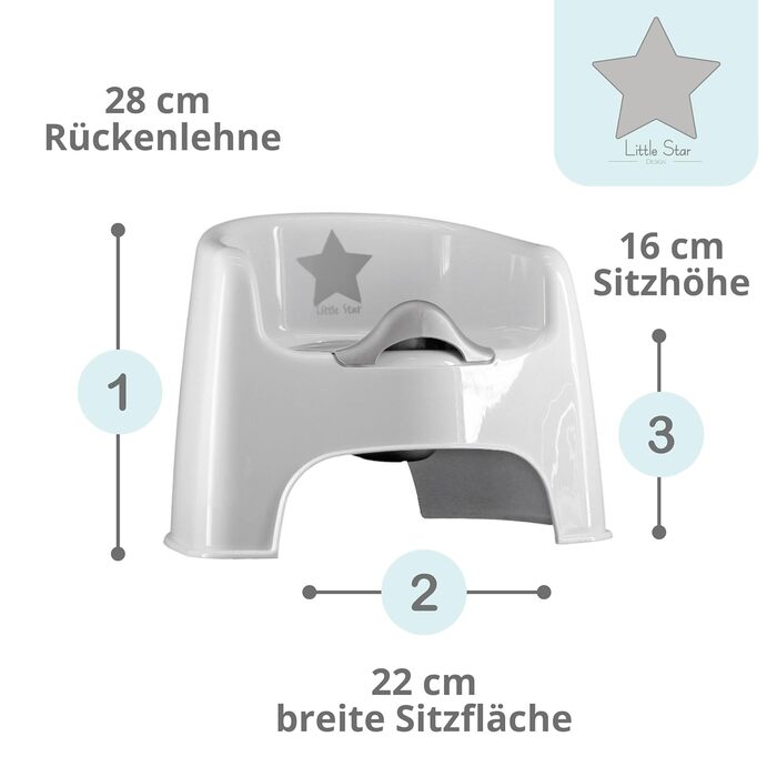 Стільчик-горщик Little Star протиковзкий горщик для немовлят і дітей - чарівний горщик із захистом від бризок, наклейкою зі зірочк