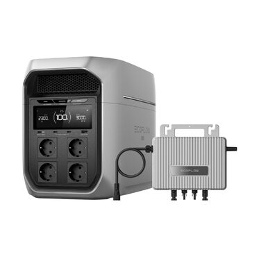 Портативна електростанція ECOFLOW DELTA 3 Max Plus 2048 Втгод, 0 ПДВ, мікроінвертор WLAN Stream 800 Вт, розширюється до 10 кВтгод, вихідна потужність змінного струму 3000 Вт, зарядка 080 за 47 хв, сонячна енергія для дому, кемпінгу, мікроінвертор DELTA 3 