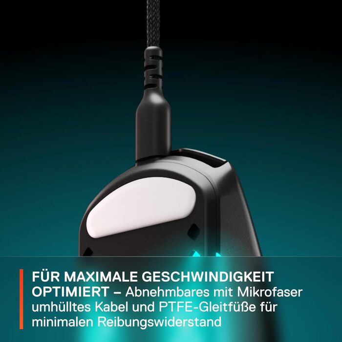 Ігрова миша з отворами на поверхні - Легка, водовідштовхувальна конструкція з пір'я - Оптичний сенсор TrueMove Core з 8 500 DPI -