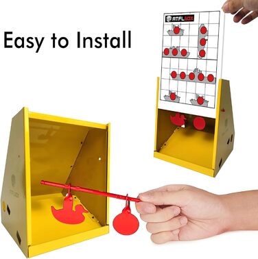 Пастка для мішеней ATFLBOX 17,8 x 22,9 см для пневматичної гвинтівки з 20 паперовими мішенями для тренувань зі стрільби з пневматичного пістолета, страйкболу та гвинтівки