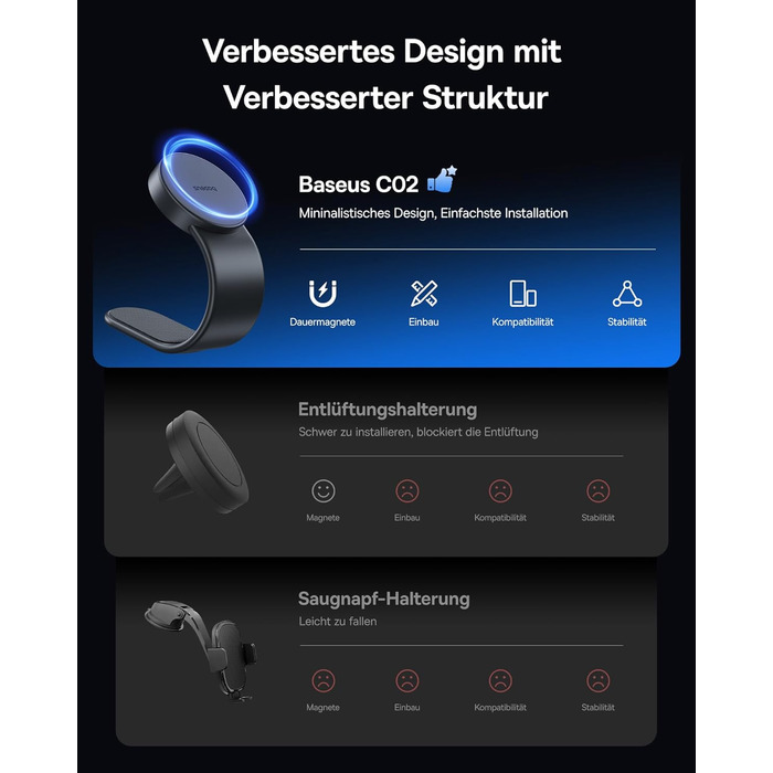 Тримач для мобільного телефону Автомобільний магніт для приладової панелі 2024 Сильне оновлення Універсальне кріплення для автомоб
