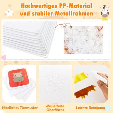 Дитяча шафа COSTWAY, система полиць з 8 кубиками, розширювана дитяча полиця, пластикова шафа для зберігання з дверцятами та вішалками для дитячої кімнати/спальні (біла, 8 кубиків) 8 кубиків білий