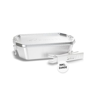 Ланч-бокс SKOTTI Boks 1.0L, нержавіюча сталь, штабелюється та герметичний, також використовується як каструля або сковорідка, ланч-бокс з нержавіючої сталі для дорослих та дітей, ідеально підходить як ланч-бокс 1.0 літр