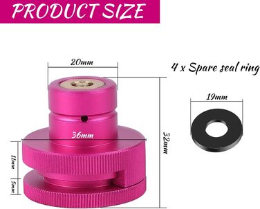 Швидкий адаптер LIAMERHE Split CO2 Швидкий адаптер для циліндра CO2 сумісний з Duo/Terra/Art/E-Duo/Crystal 3.0/Gaia Адаптер для трапецієподібної різьби Soda Stream TR21-4, F-QC3.0 з ущільнювальним кільцем