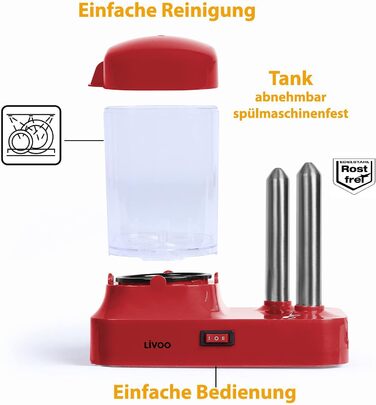 Машина для приготування хот-догів на 6 сосисок - Машина для приготування хот-догів зі знімним контейнером для підігріву - Підігрівач ковбас з шампурами з нержавіючої сталі для підігріву булочок - 340 Вт