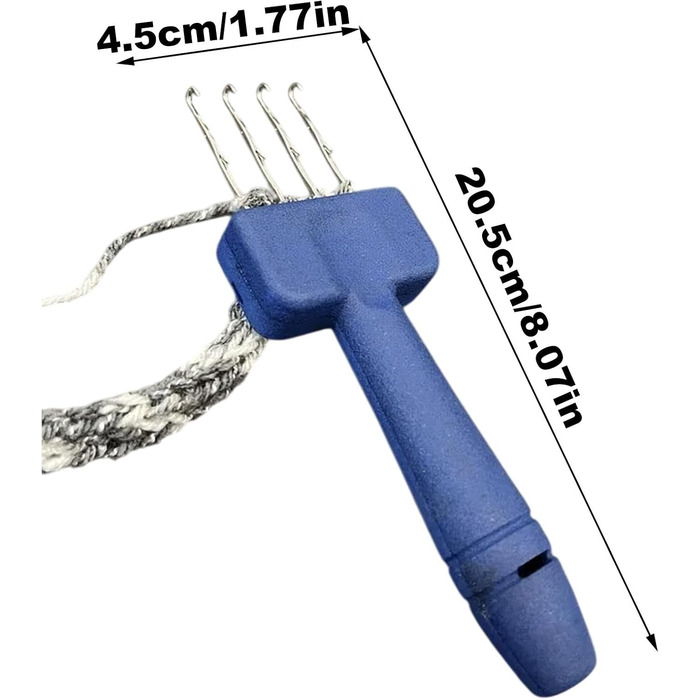 Інструмент Cordy Icord Maker, гачок-засувка, інструмент Cordy Icord 3 Crochet Cable Knitting Tool, приладдя для вязання, інструмент для вязання гачком для проектів із вязанням або обробкою країв