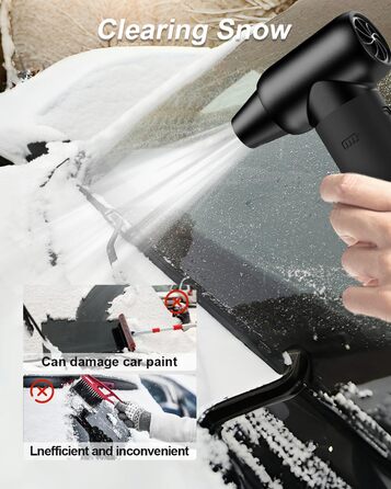 Електричний пилосос, розпилювач повітря під тиском, 3-швидкісний 180000 обертів за хвилину, пиловник зі стисненим повітрям, щітка для чищення та бездротова струменева сушильна машина для швидкого заряджання USB для набору для чищення ПК, автомобіля, диван