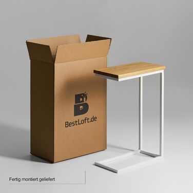 Маленький приставний столик-диван Чорно-білий дерев&39яний столик для ноутбука С-подібний столик для дивана Приставний столик піднос дубовий столик-ліжко тумбочка тумбочка високий столик для ноутбука для дивана маленький столик для вітальні (CWH) каркас б