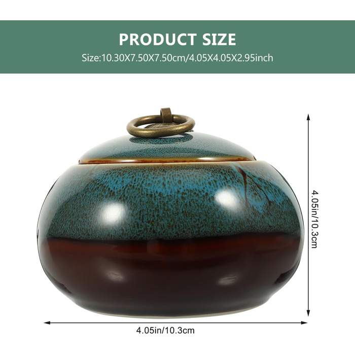 Багатофункціональний керамічний контейнер для зберігання чаю TOYANDONA синього кольору, герметичний для розсипного чаю, кави, сухофруктів, декоративний та практичний для дому та кухні