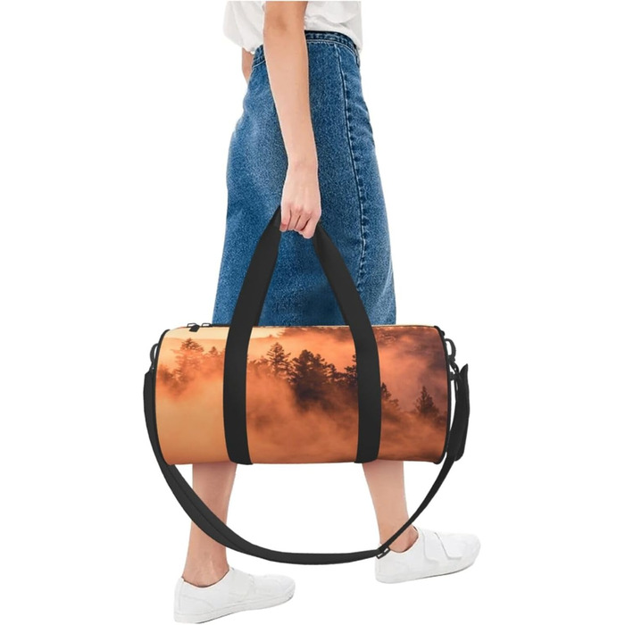 Спортивна сумка для подорожей Захід Сонця, чорна, універсальний розмір