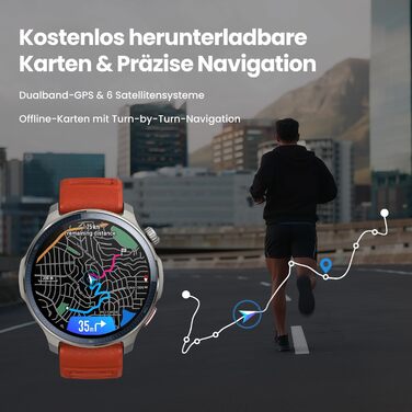 Розумний годинник Amazfit Balance 2 47 мм 1,5-дюймовий AMOLED із сапфіровим склом, офлайн-карти, дводіапазонний GPS, 21 день роботи від батареї, понад 170 спортивних режимів, режим HYROX та гольфу, відстеження серцевого ритму та сну для Android та iPhone