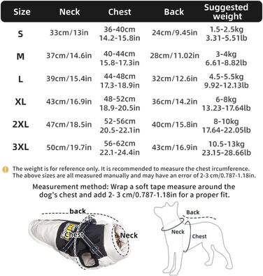 Зимова куртка для собак, костюм для домашніх тварин, водонепроникний та вітрозахисний, безрукавний жилет з бавовняною підкладкою та світловідбивачами на блискавці (чорний, L) Чорний L