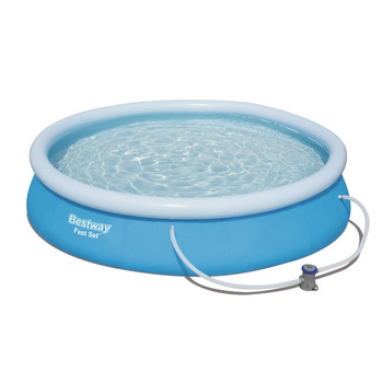 Набір для басейну Bestway Fast Set з фільтруючим насосом, 5377 л, синій, 366 x 366 x 76 см