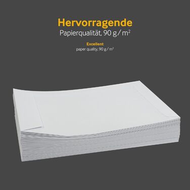 Поштових пакетів, B5, 176 x 250 мм, чутливий до тиску клей, без вікна, 90 г/кв.м, білий, звичайні конверти, 500