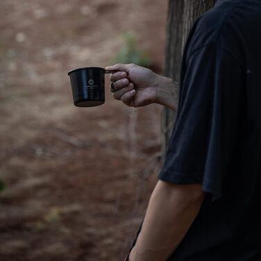 Набір з 2 предметів Campingmoon BKS-190-2P з нержавіючої сталі 304, малий, 210 мл, чорний