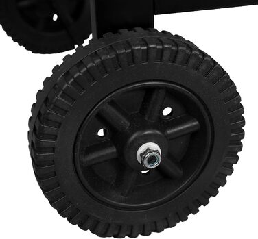 Гриль-візок XXL 103x110x59 см. Вугільний гриль з металевим корпусом та кришкою, решіткою для грилю, 2 колесами, полицею для зберігання, попільницею та регульованою системою вентиляції.