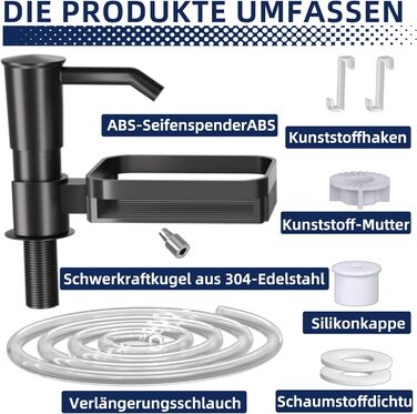 Пластиковий дозатор мила кухонний,Дозатор мила кухонний,Дозатор рідини для миття посуду кухонний,Дозатор мила вбудований в дозатор