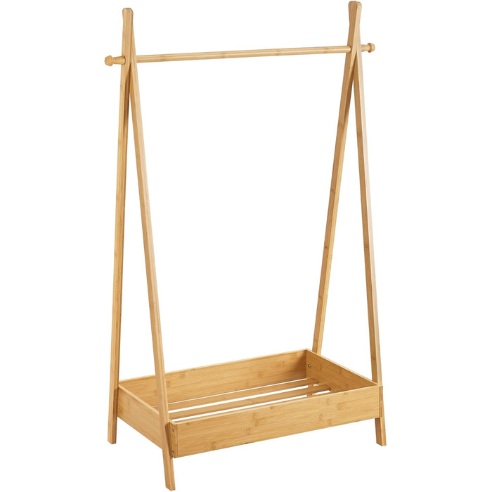 Дитяча вішалка для одягу Sola, вішалка для курток, 126 x 73 x 42 см, бамбукова вішалка для одягу для дитячих кімнат та спалень