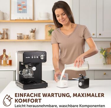 Кавомашина Breville Prima Latte One-Touch Автоматичний капучинатор Для капучино, лате та інших напоїв Італійський насос 15 бар Чорна VCF183 шт. Prima Latte One-Touch Negra