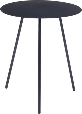 Журнальний столик Sula, круглий декоративний столик, журнальний столик, тумбочка, металевий столик для вітальні з 3 ніжками, 45xØ40см, чорний