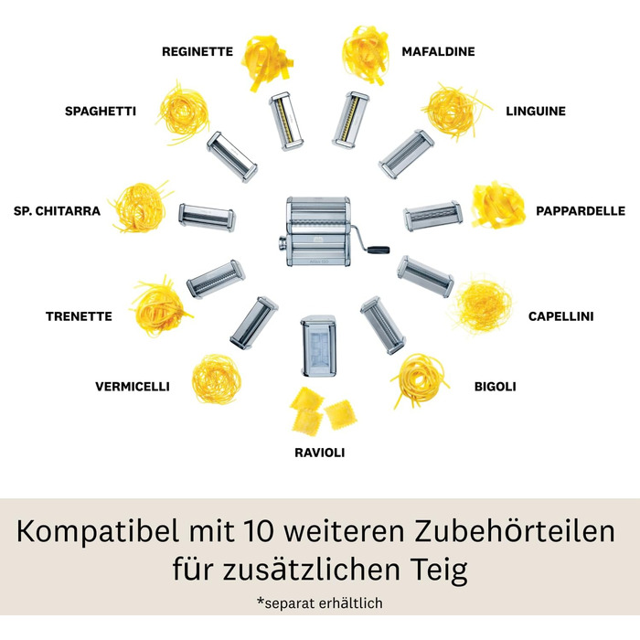 Набір макаронних виробів Marcato PastaSet, легована сталь, срібло, 20 x 20.7 x 15.5 см одинарний