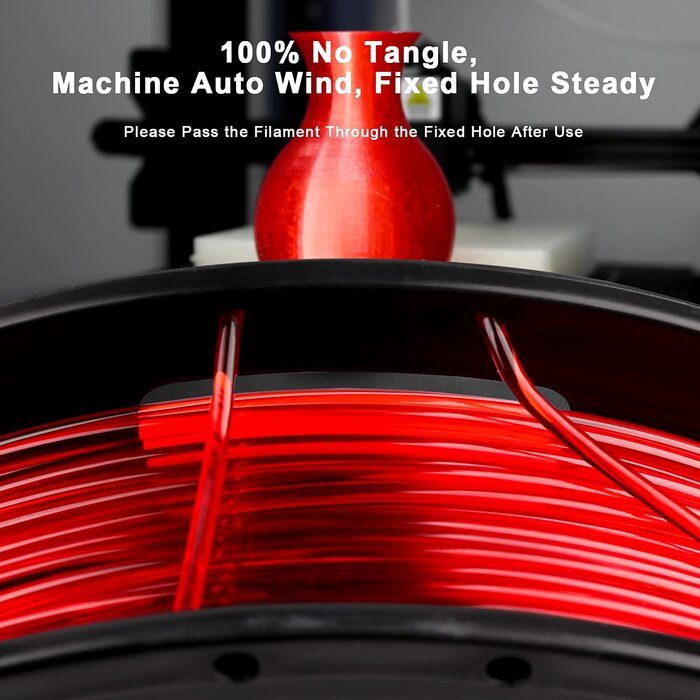 Філамент 1.75мм Чорний 1кг, нитка для 3D-друку з точністю розмірів /- 0.02 мм, акуратно намотана, сумісна з 3D FDM принтерами, висока точність, котушка (2.2 фунти) 17