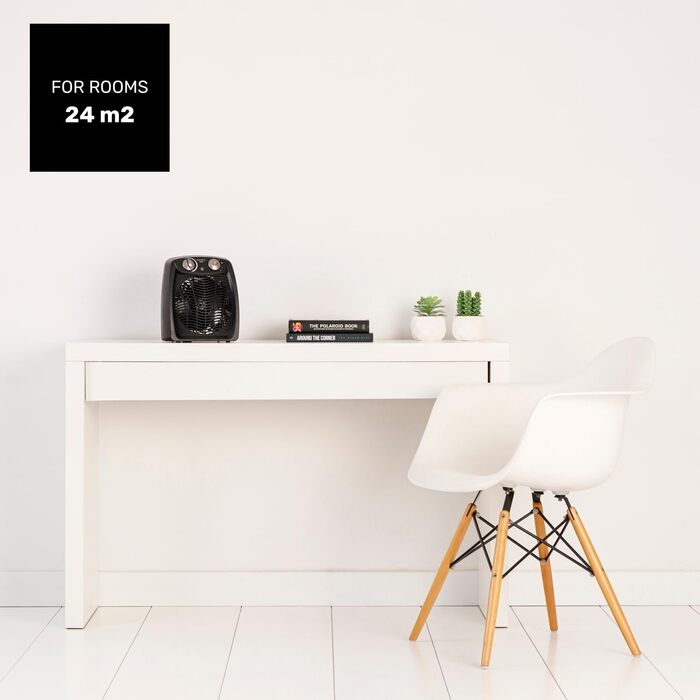 Обігрівач Taurus Tropicano 2400 2400 Вт Вентиляторний обігрівач Тихий Регульований термостат 2 режими нагріву Вентилятор Індикатор живлення Компактний Чорний 2400 Вт Чорний