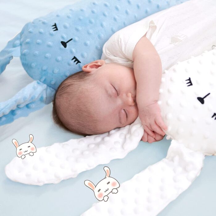 Дитяча подушка Sunveno, плюшевий кролик, декоративна подушка для дитячої кімнати, плюшева подушка, комфортна подушка для немовлят,