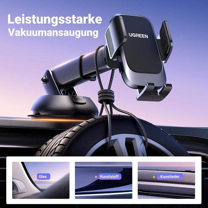 Тримач для мобільних телефонів автомобільний 2 в 1 Автомобільний тримач для мобільних телефонів з вентиляцією та присоскою Автомоб