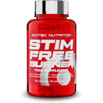 Капсули жироспалювач Scitec Nutrition Stim Free Burner з L-карнітином, CLA, HCA, холіном, амінокислотами, з додаванням вітамінів та мінералів, 90 капсул
