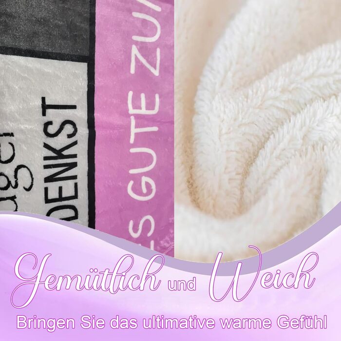 Подарунків для жінок плед, пухнастий плед, подарунок на 60-річчя жінки, подарунок на день народження сестри, дівчини, доньки, матері, дружини, найкращої подруги, подарунок на День матері, 150x130 см, 60-річчя, 60