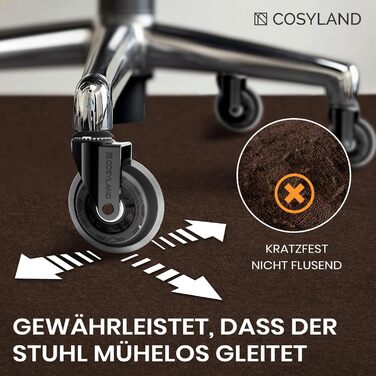 Захисний килимок для офісних стільців COSYLAND 90 120 см - Килимок для офісного стільця - Килимок для офісного стільця - Захисний килимок для підлоги - Килимок для офісних стільців - Килимок для офісного стільця (темно-коричневий)