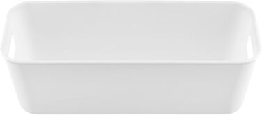 Набір з 12 вузьких білих пластикових коробок для зберігання, пластикових кошиків для зберігання з ручками, пластикових коробок-органайзерів для кухонних шаф, білих коробок для зберігання на кухню, ванну кімнату, косметику, офіс