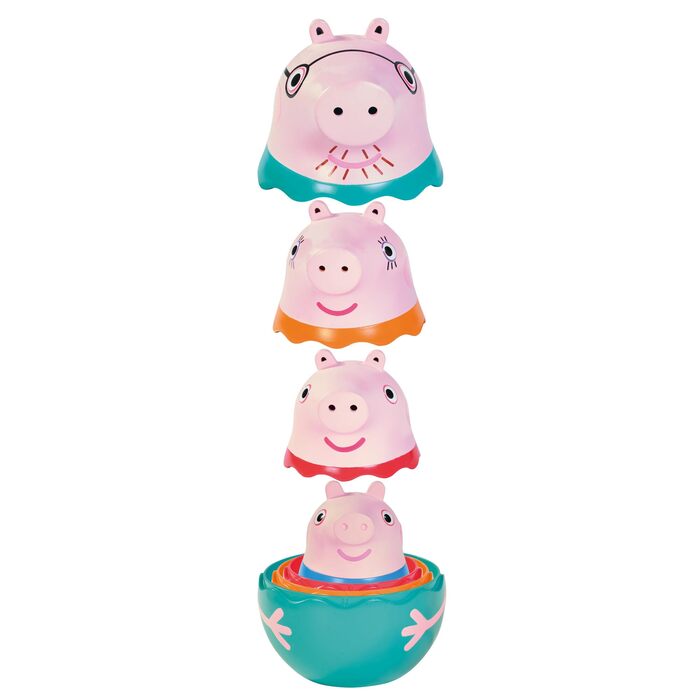 Набір для ванни Peppa Pig Сімейка свинок, іграшки для складання та купання, для малюків від 18 місяців