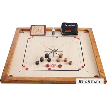 Компактний набір дошок Carrom 4 кг - Дошка Carrom 68x68 - Найвища якість деревини ECO - У комплекті з офіційними дисками Striker